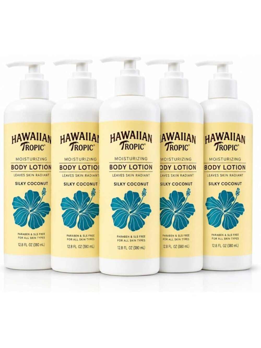 Moisturizing Body Lotion 5-Pack, 12.8 oz Pump Bottles, Bulk for Hotels & Spas